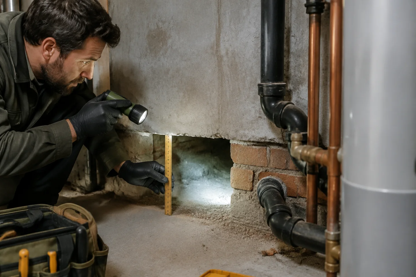 Mouse droppings and entry-point evidence in a Toronto property
